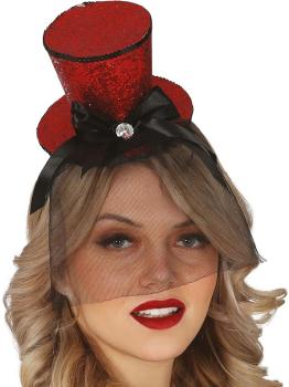 CHISTERA MINIHAT ROJA con Diadema