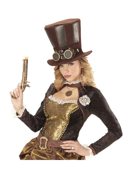 Chistera Steampunk y Gafas.