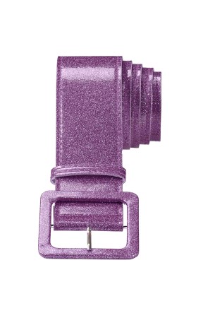 Cinturón Glitter Morado 120 cm .