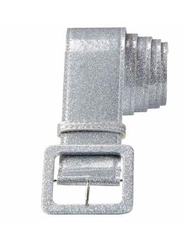Cinturón Glitter Plata 120 cm .