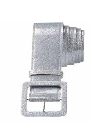 Cinturón Glitter Plata 120 cm .