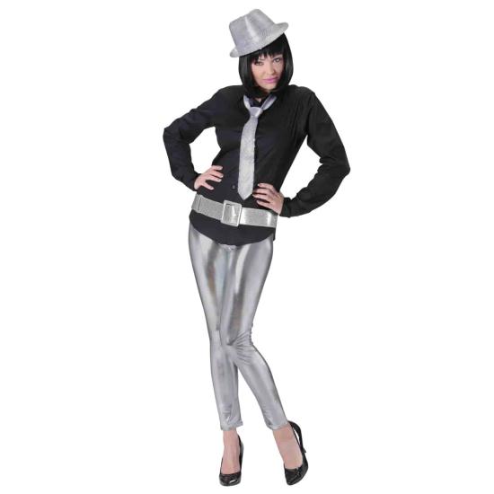 Cinturón Glitter Plata 120 cm .