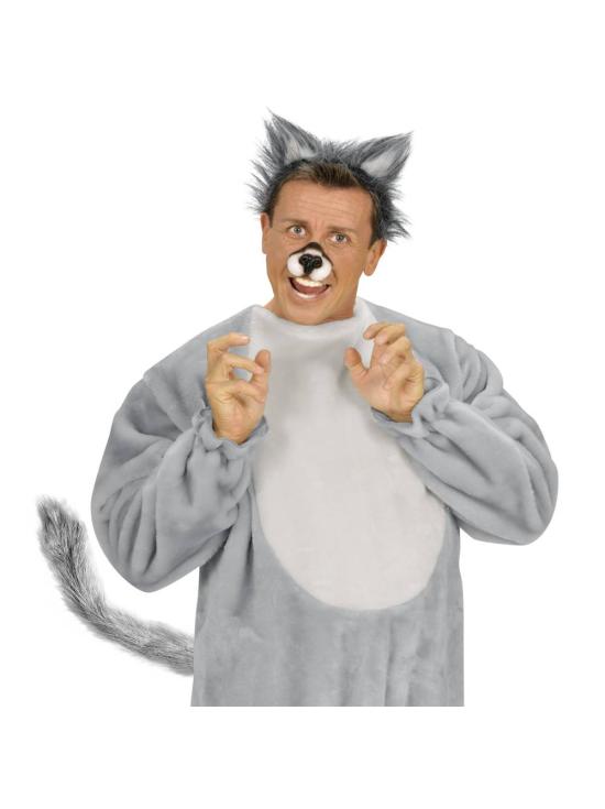 Cola de lobo peluche moldeable disfraz