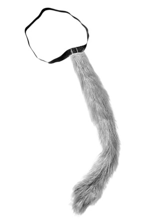 Cola de lobo peluche moldeable disfraz