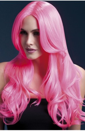 Colección Fever, Peluca Khloe color rosa neón