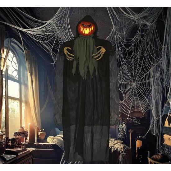 Colgante Calabaza con Luz 120 cm – Decoración de Halloween