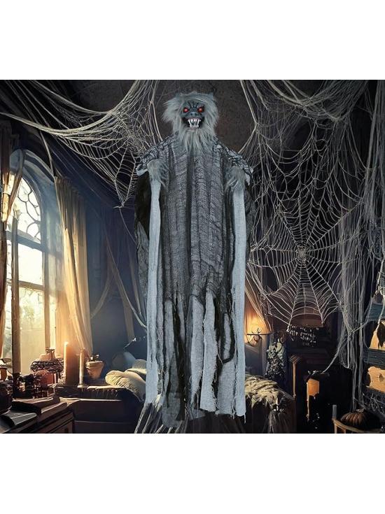 Colgante Hombre Lobo con Luz, Sonido y Movimiento 120 cm – Decoración de Halloween