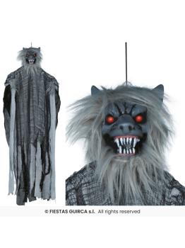 Colgante Hombre Lobo con Luz, Sonido y Movimiento 120 cm – Decoración de Halloween