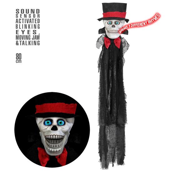 Colgante Muerte Halloween Luz, Sonido y Movimiento 80 cms Colgante Muerte Halloween Luz, Sonido y Movimiento 80 cms