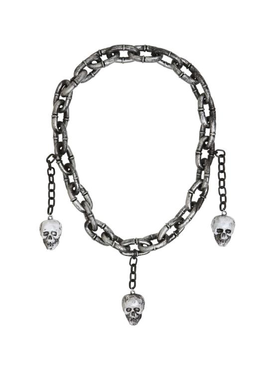 Collar Cadenas con Calaveras de Terror