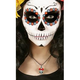 Collar Calavera Azul Día de los Muertos