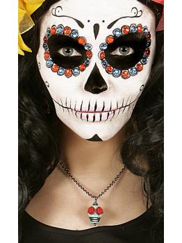Collar Calavera Azul Día de los Muertos