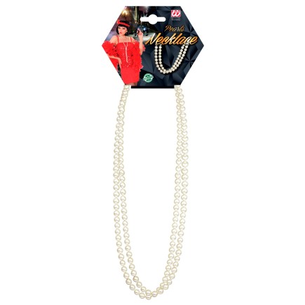 Collar d perlas para disfraces  años 20