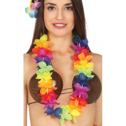 Collar Hawaiano Multicolor para Adulto