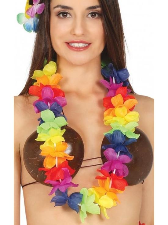 Collar Hawaiano Multicolor para Adulto