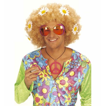 Collar Hippie Símbolo de la Paz Fluorescente