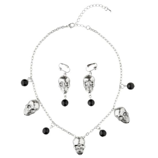 Collar y Calaveras pendientes de Plata Collar y Calaveras pendientes de Plata