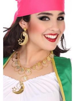Collar y Pendientes Oro de Zíngara.