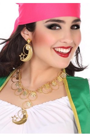Collar y Pendientes Oro de Zíngara.