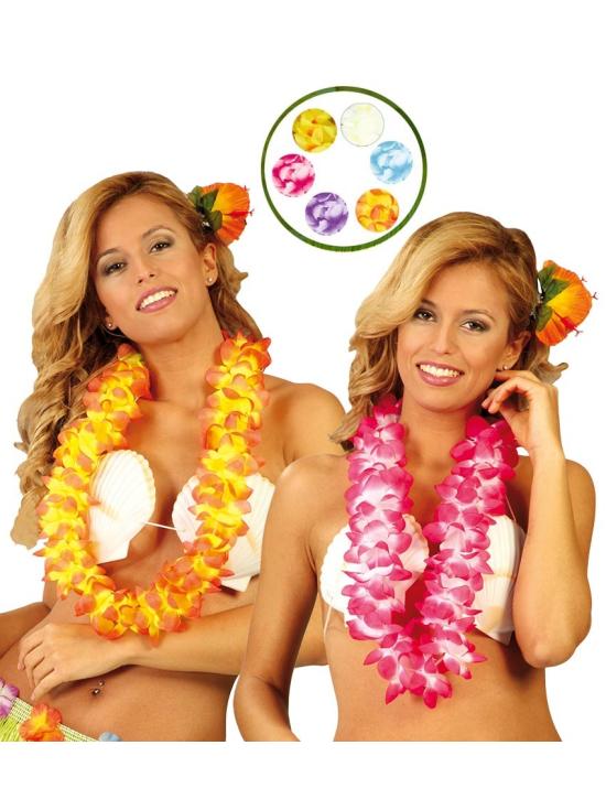 Collares Hawaianos Lujo Colores Surtidos
