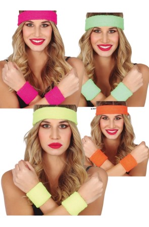 Conjunto 2 muñequeras y cinta pelo