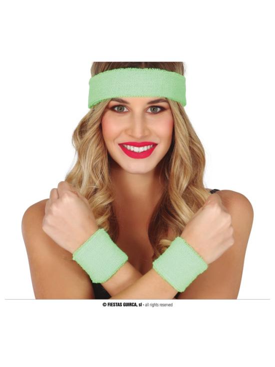 Conjunto 2 muñequeras y cinta pelo