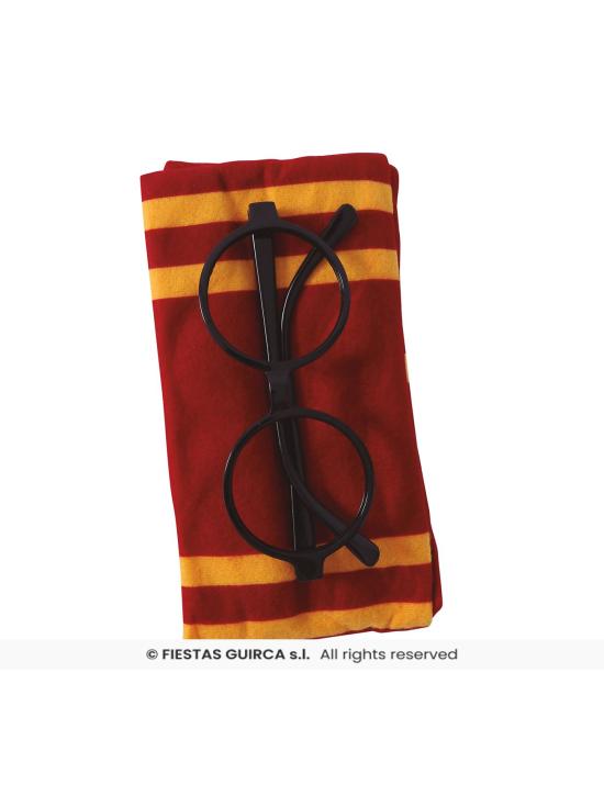 Conjunto de mago Harry  con gafas y bufanda
