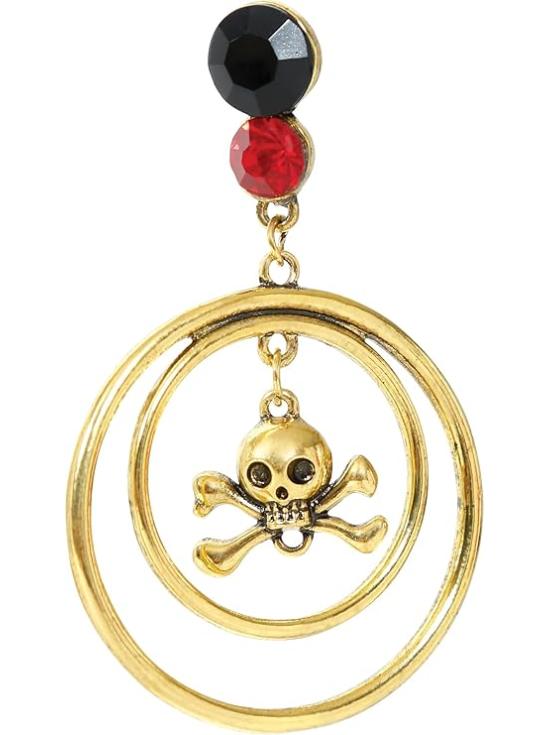 Conjunto de Pendientes y Collar Pirata Metálico - Accesorios de Joyería para Mujer