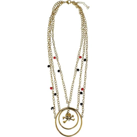 Conjunto de Pendientes y Collar Pirata Metálico - Accesorios de Joyería para Mujer