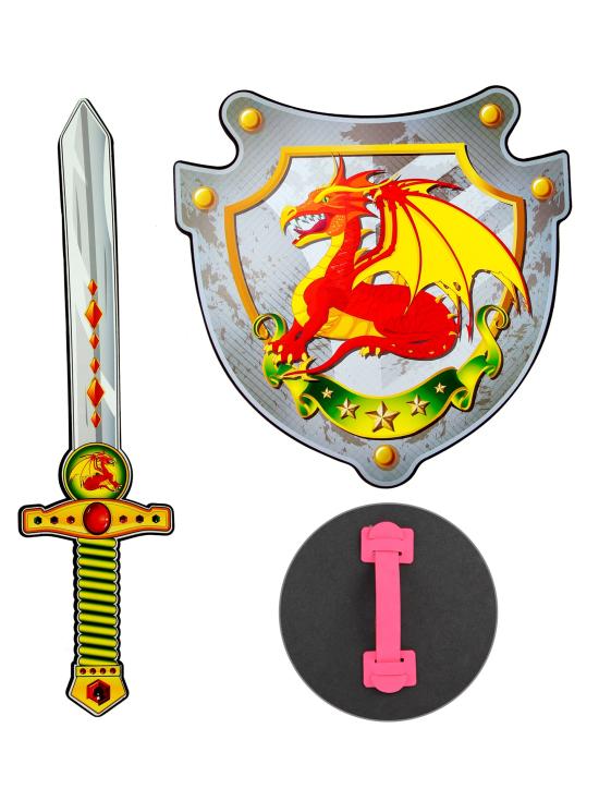 Conjunto Espada de Espuma y Escudo Caballero Dragón