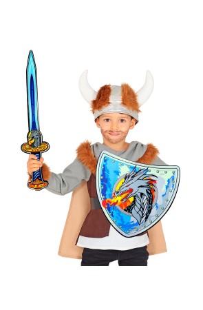 Conjunto Espada de Espuma y Escudo Caballero Dragón Fuego