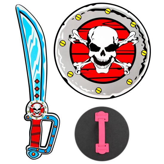 Conjunto Espada Espuma y Escudo Pirata