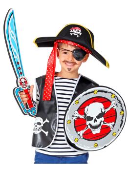 Conjunto Espada Espuma y Escudo Pirata
