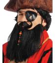 Conjunto Disfraz Barba y Bigote Negro.