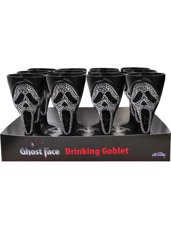 Copa Brillante Ghost Face® 25 cl – Vaso Halloween 18 cm
