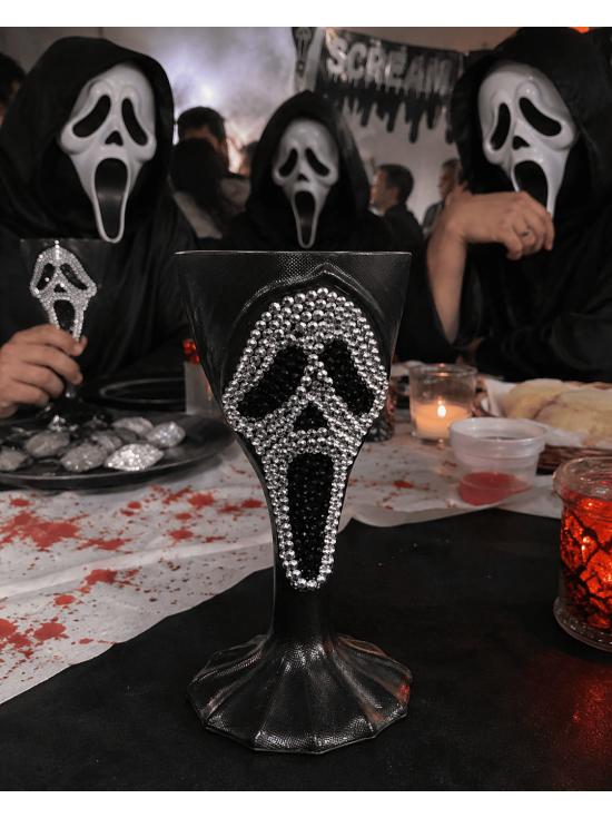 Copa Brillante Ghost Face® 25 cl – Vaso Halloween 18 cm