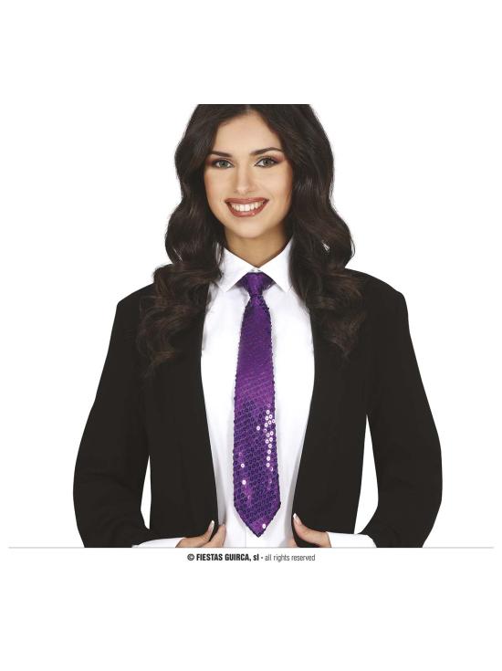 Corbata Lentejuelas de Colores 35 cms