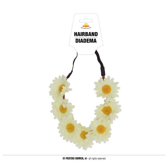 Corona de flores blancas adultos