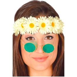 Corona de flores blancas adultos