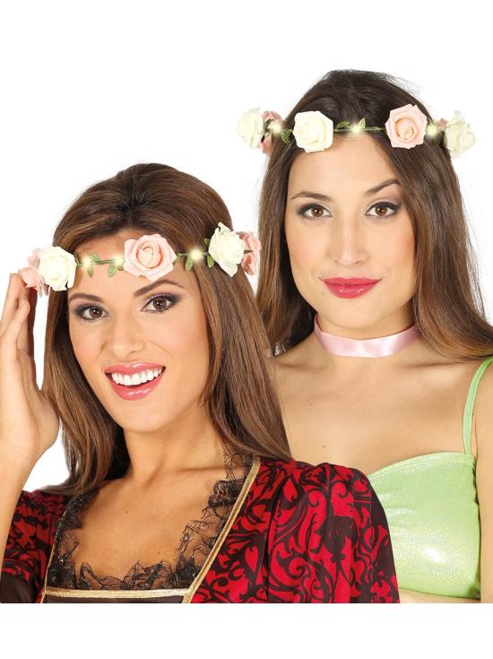 Corona de Rosas con Luz