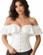 Corsé Blanco con Volantes para Mujer - Disfraz de Princesa, Marquesa y Dama de Época