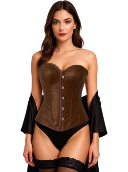 Corset Marrón de Mujer – Accesorio de Disfraz para Carnaval, Princesas y Fiestas Elegantes