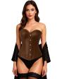 Corset Marrón de Mujer – Accesorio de Disfraz para Carnaval, Princesas y Fiestas Elegantes
