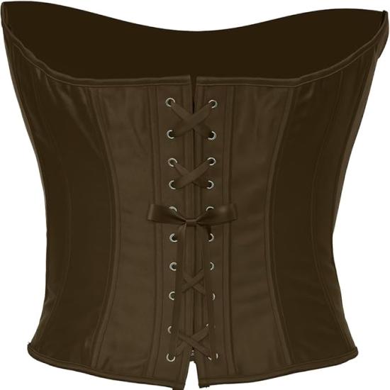 Corset Marrón de Mujer – Accesorio de Disfraz para Carnaval, Princesas y Fiestas Elegantes