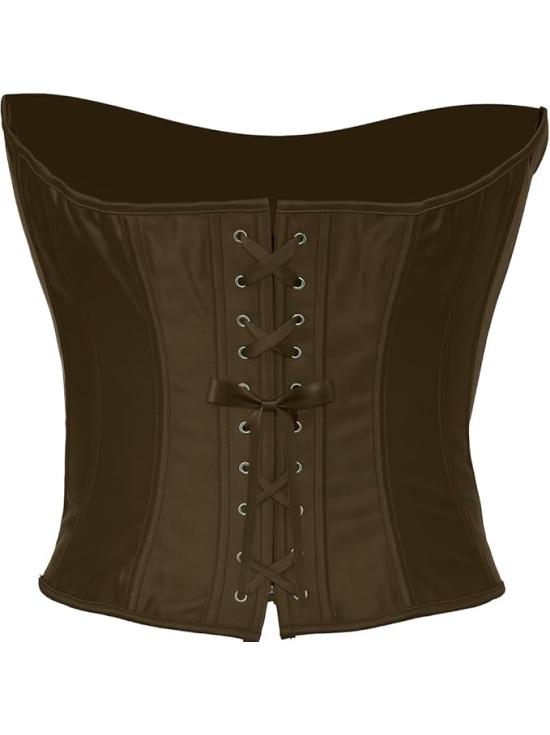 Corset Marrón de Mujer – Accesorio de Disfraz para Carnaval, Princesas y Fiestas Elegantes