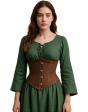 Corset Marrón para Mujer – Top de Disfraz Elegante de Princesas y Marquesas