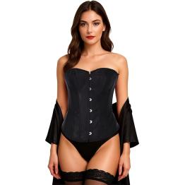 Corset Negro de Mujer – Accesorio de Disfraz para Carnaval, Princesas y Fiestas Elegantes