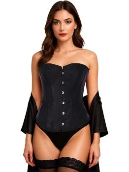 Corset Negro de Mujer – Accesorio de Disfraz para Carnaval, Princesas y Fiestas Elegantes