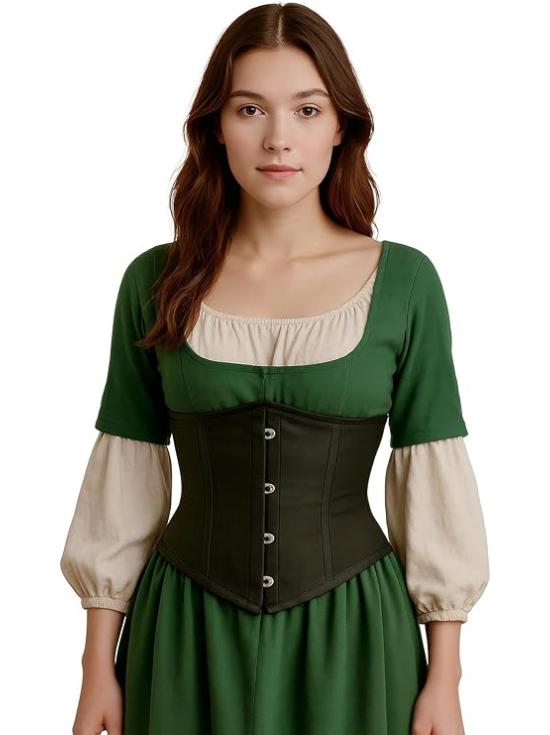 Corset Negro para Mujer – Top de Disfraz Elegante de Princesas y Marquesas