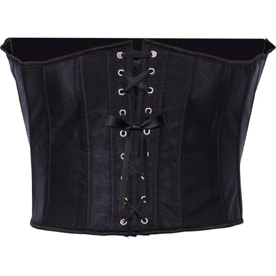 Corset Negro para Mujer – Top de Disfraz Elegante de Princesas y Marquesas